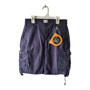 💕Four Steeds Women's Dark Blue‎ Cargo Bermuda Shorts Size 6 New